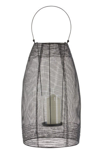Trento Black Finish Large Lantern