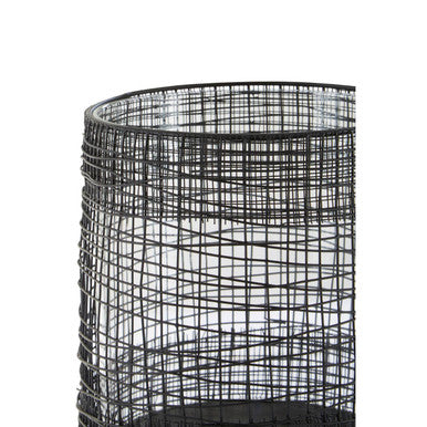 Woven Wire Candle Holder with Glass Insert | Trento