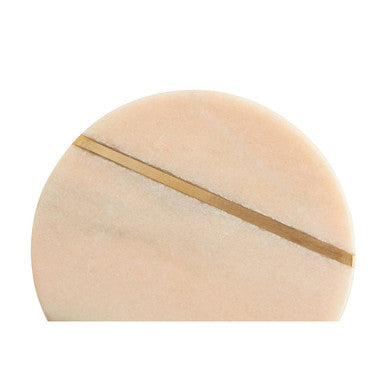 Kira Set of 4 Pink Marble Coasters With Gold Inlay