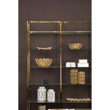 White Marble and Gold Bookends | Sena