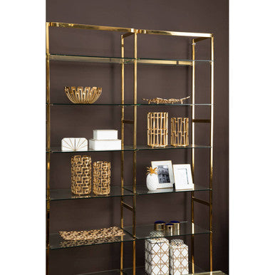 White Marble and Gold Bookends | Sena