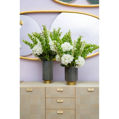 Small Grey and Gold Vase | Cleo