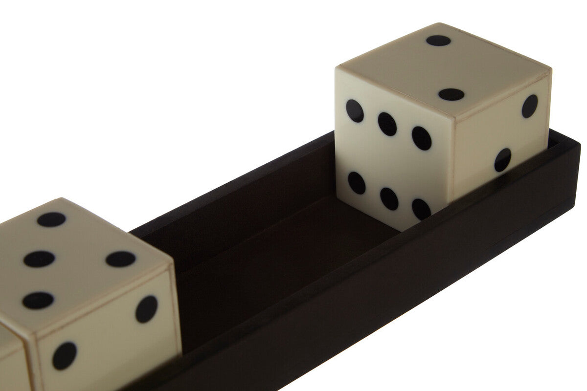 White and Black 5 Dice Set | Churchill Games