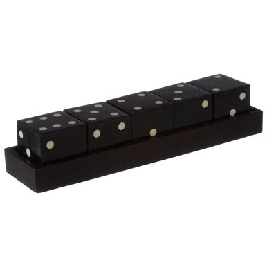 Black and White 5 Dice Set | Churchill Games