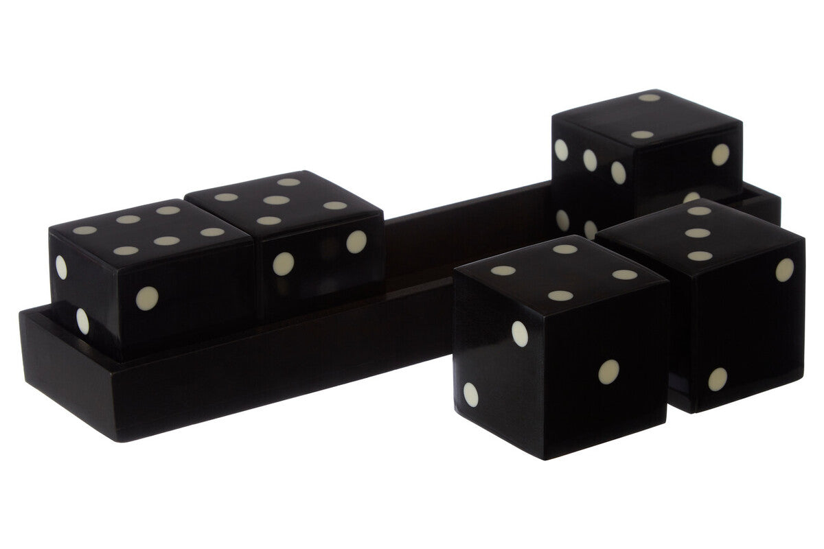 Black and White 5 Dice Set | Churchill Games