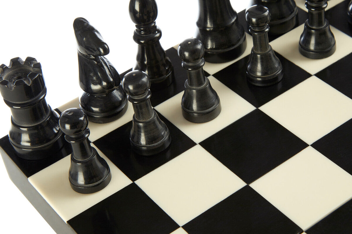 Black and White Foldable Chess Set | Churchill Games