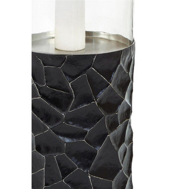 Akola Large Floor Standing Hurricane Candle Holder In Black