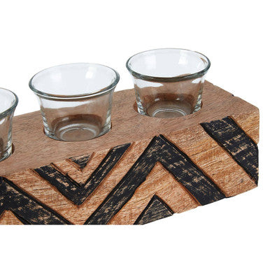 Bantu Tribal Wooden Tealight Holder