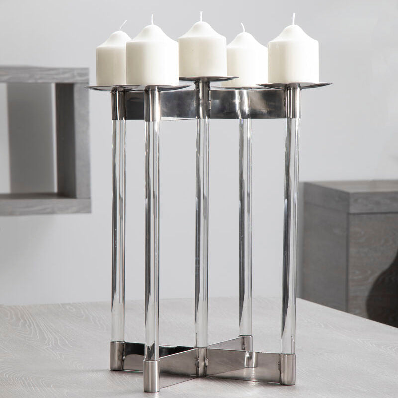 Silver Candelabra | Lucita