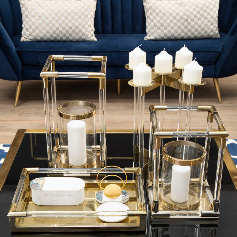 Gold Finish Candelabra | Lucita