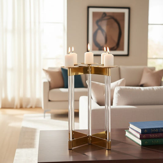 Gold Finish Candelabra | Lucita