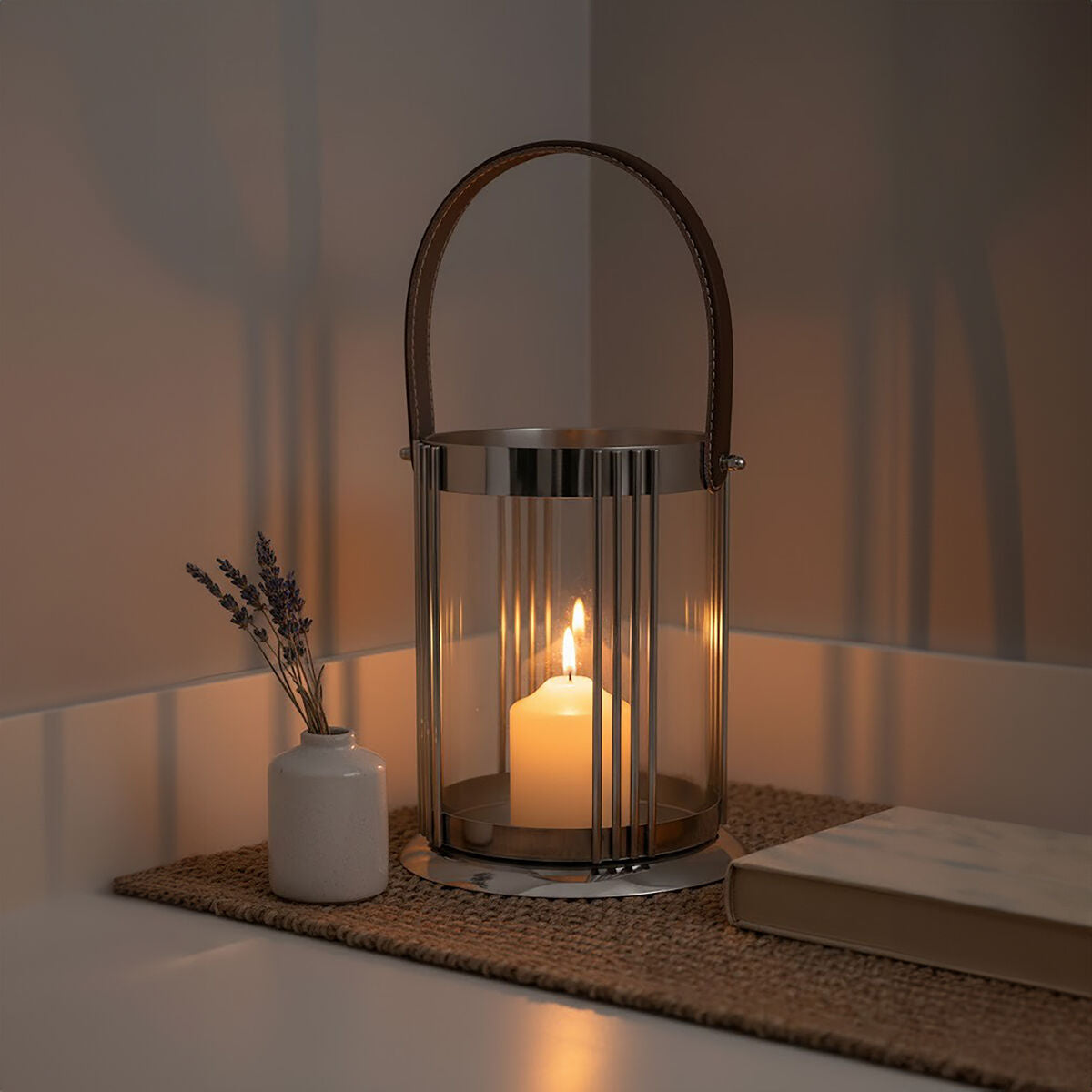 Small Silver Finish Lantern | Astro