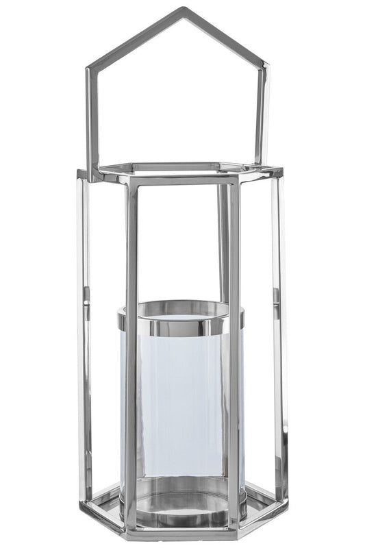 Large Silver Hexagonal Lantern | Herber
