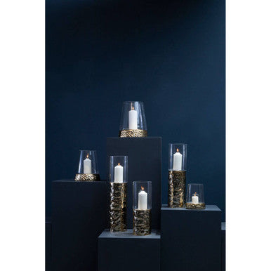 Martele Medium Pller Gold Candle Holder