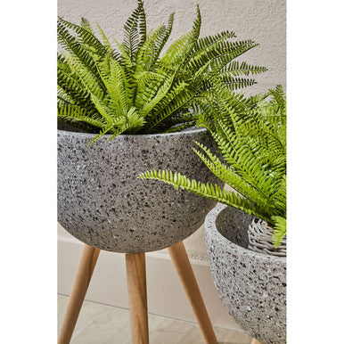 Darnell Medium Grey Speckled Planter