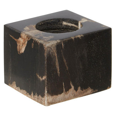 Dark Petrified Wood Tealight Holder | Relic
