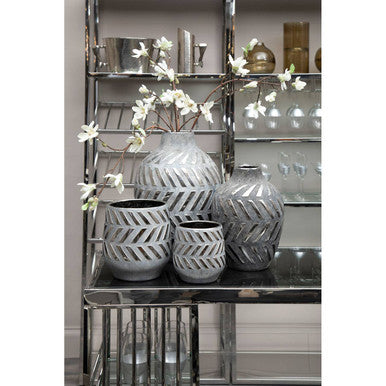 Grey and Silver Small Planter | Helaine