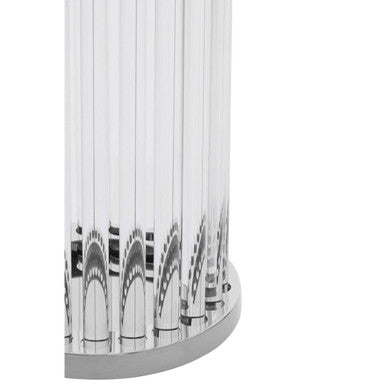 Large Silver and Glass Candle Holder | Franklin