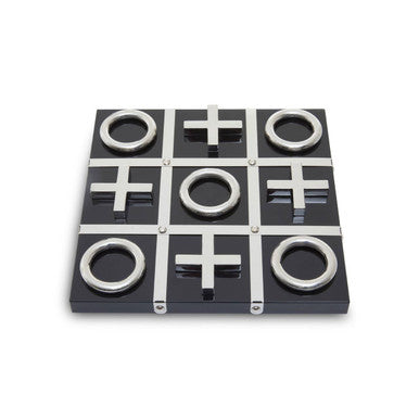 Flos Black And Silver Tic Tac Toe Game