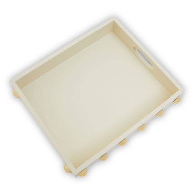 Frida Cream and Gold Studded Tray