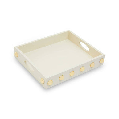 Frida Cream and Gold Studded Tray