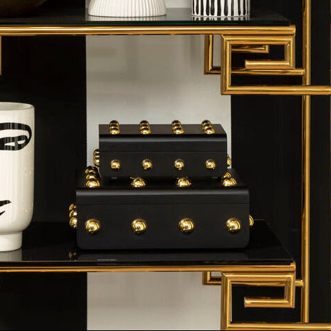 Frida Small Black and Gold Trinket Box