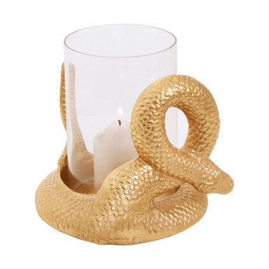 Gold Candle Holder | Serpent