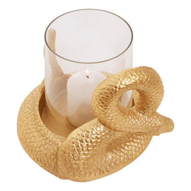 Gold Candle Holder | Serpent