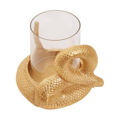 Gold Candle Holder | Serpent