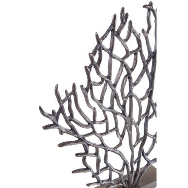 Prato Small Black Nickel Finish Coral Sculpture
