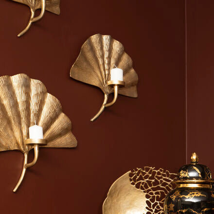 Prato Ginkgo Large Wall Sconce Candle Holder