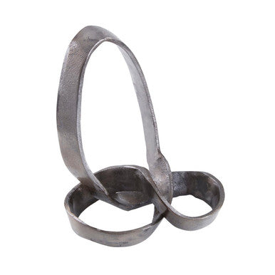 Prato Silver Nickel Finish Knot Sculpture