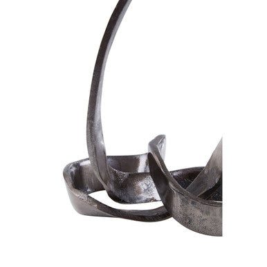 Prato Silver Nickel Finish Knot Sculpture