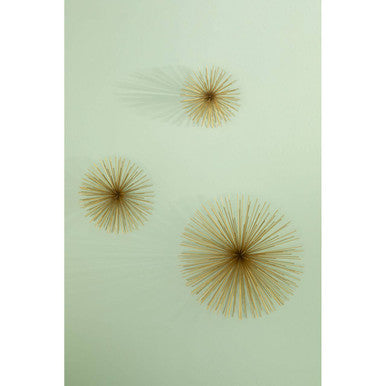 Mirano Set Of 3 Gold Finish Starburst Wall Decor