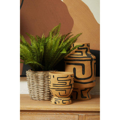Barren Hand Painted Earthenware Vase