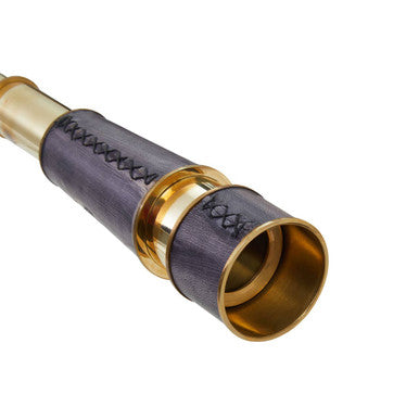 Brass and Black Leather Effect Tapered Telescope | Churchill