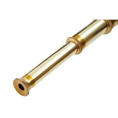 Brass and Black Leather Effect Tapered Telescope | Churchill