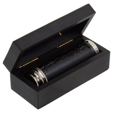 Churchill Black Leather Effect Telescope with Box