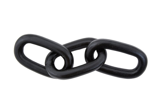 Prato Large Black Aluminium Chain Sculpture
