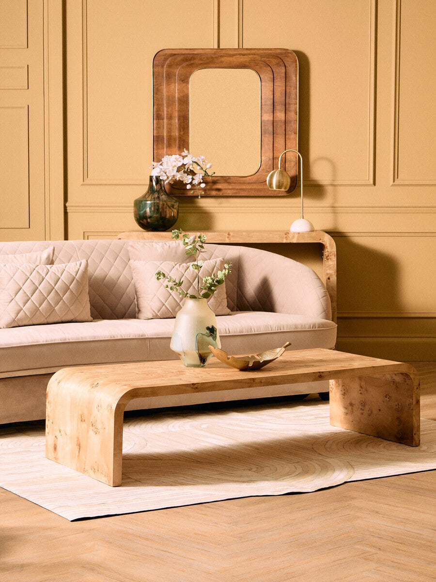 Prato Gold Finish Curved Leaf Dish