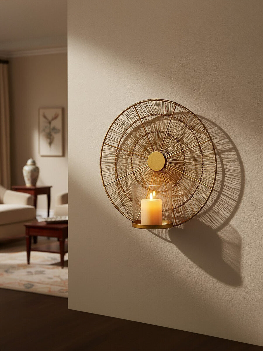 Enzo Gold Wire Wall Sconce