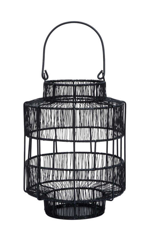 Enzo Small Black Wire Lantern