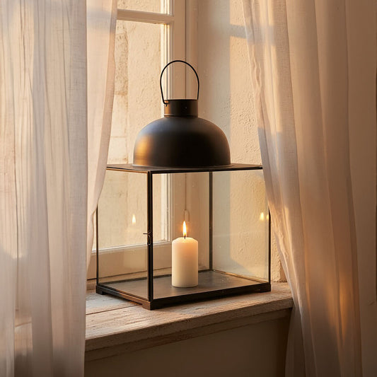 Small Antique Black Lantern | Preston