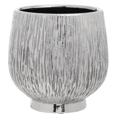 Hesper Large Silver Ceramic Planter