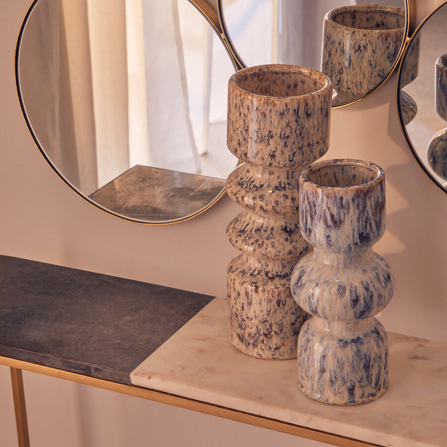 Shai Large Beige Speckled Vase