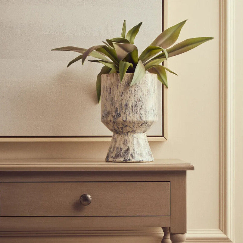 Shai Small Beige Speckled Planter
