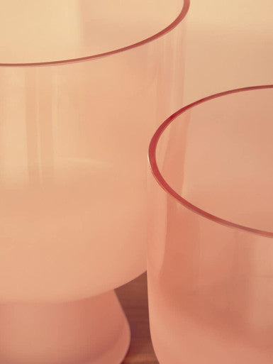 Baila Small Matte Pink Glass Vase