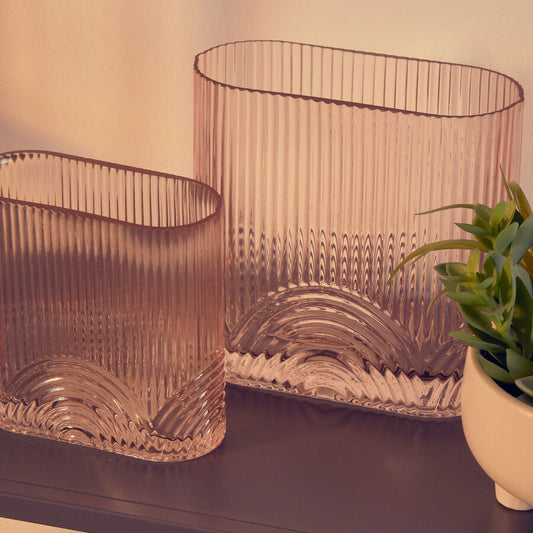 Bardi Large Pink Glass Vase
