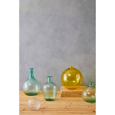 Blue Small Bottle Neck Recycled Glass Vase | Bexley