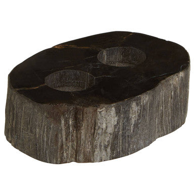 Petrified Wood 2 Tealight Holder | Relic